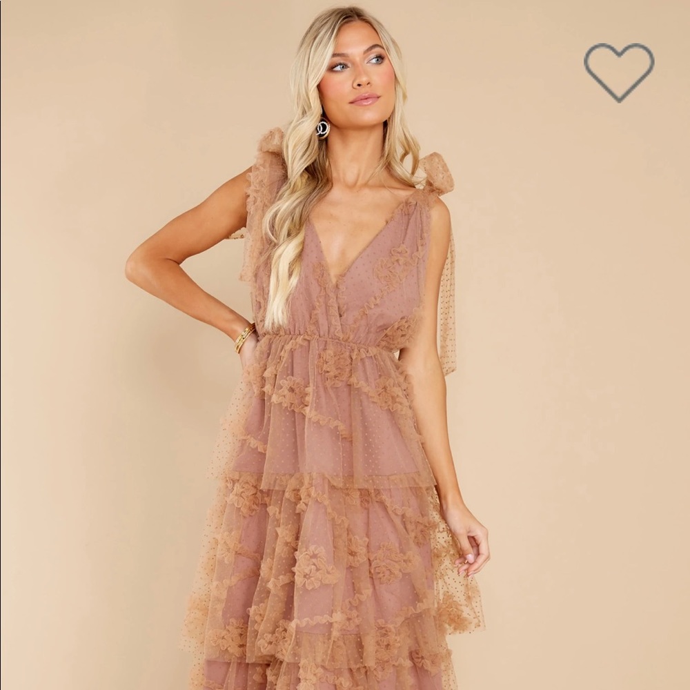 Sold Out - Brand new tiered mocha midi dress (did not come with wired tag)